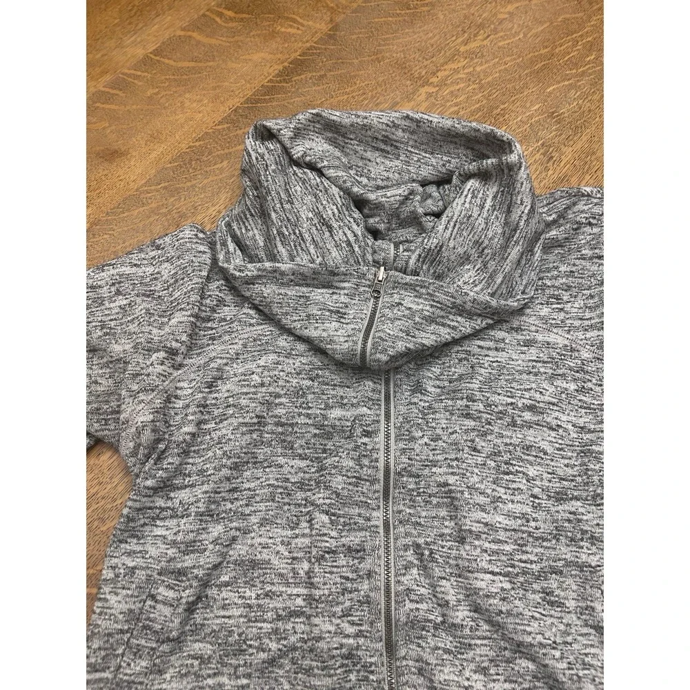 Athleta Gray Space Dye Cowl Neck Hoodie Size Medium